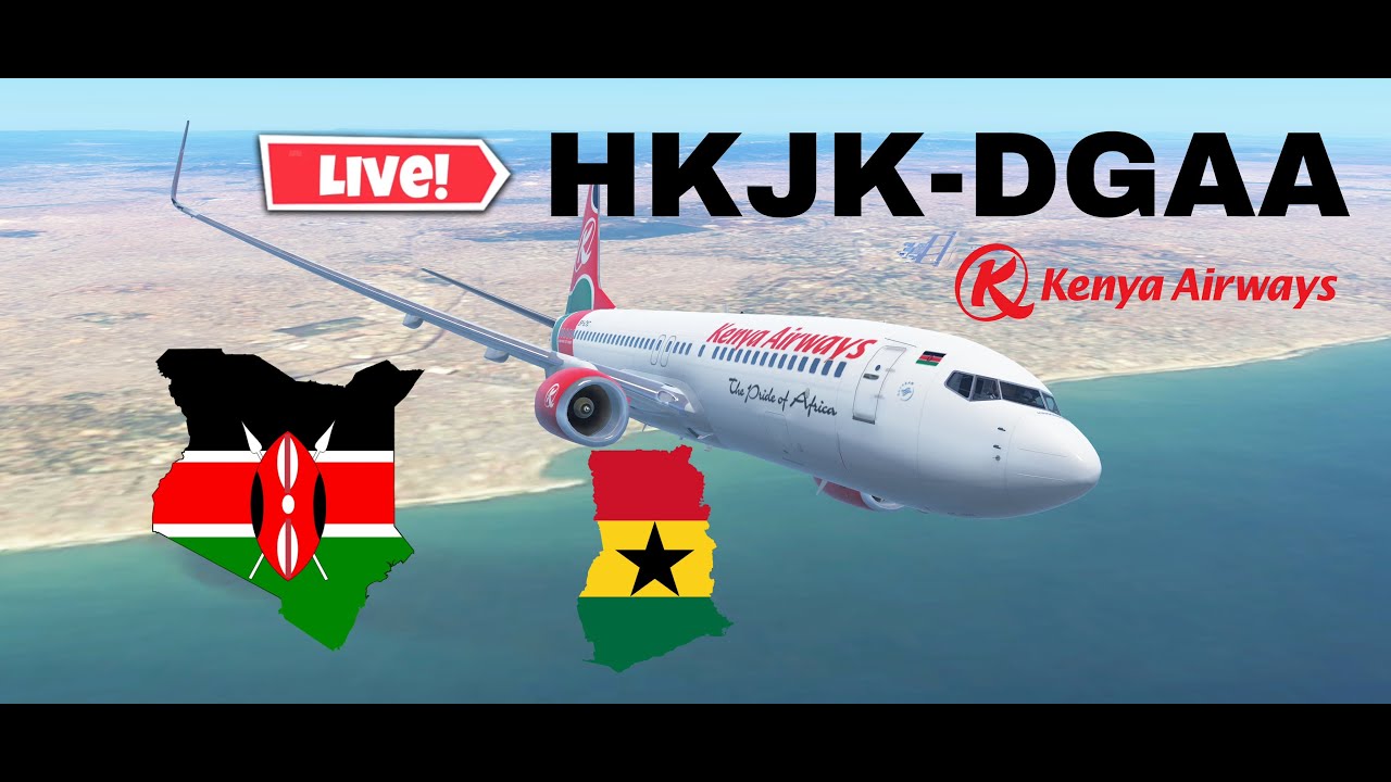 Nairobi(HKJK)-Accra(DGAA)/Kenya Airways B737/Infinite Flight live