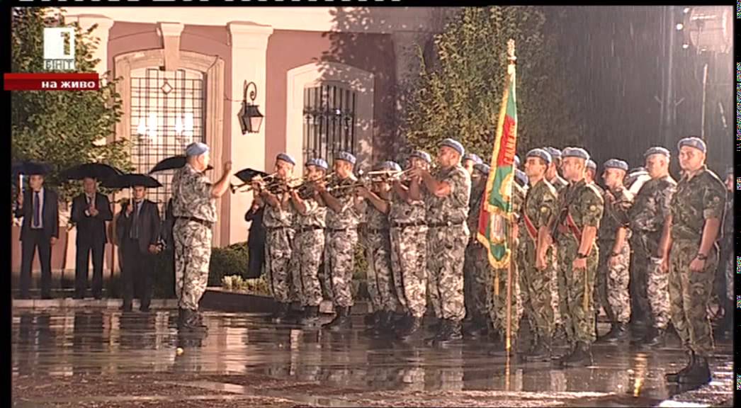 Тържествена заря-проверка по повод 129 години от Съединението на България - 06.09.2014