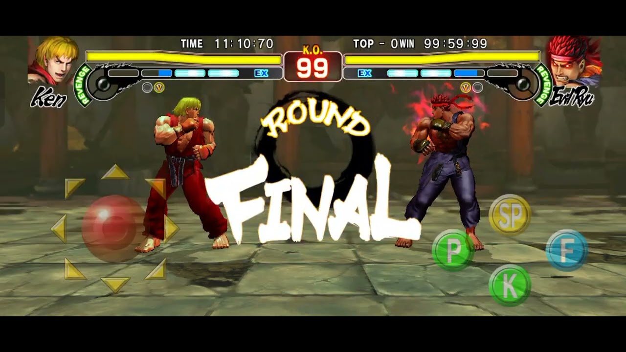 Street fighter IV ken vs evil ryu fight 