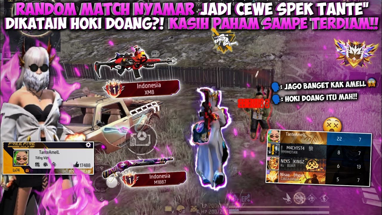 RANDOM MATCH NYAMAR JADI CEWE SPEK TANTE²!!DIKATAIN CUMA HOKI DOANG AUTO KASIH PAHAM SAMPE TERDIAM!!