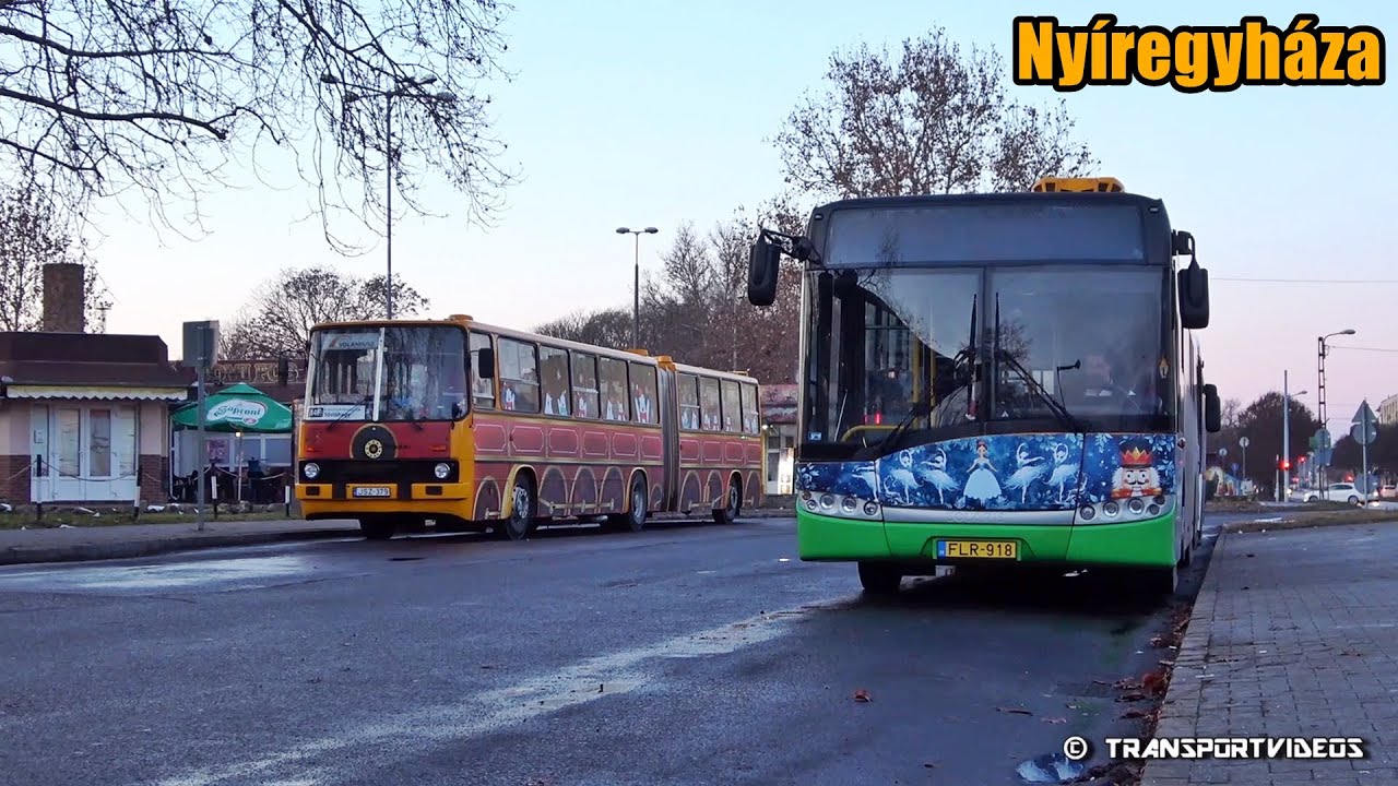 2026.01.04.- Adventi Solaris (FLR-918) és Ikarus 280-as busz (JSZ-379) a nyíregyházi helyi járatokon