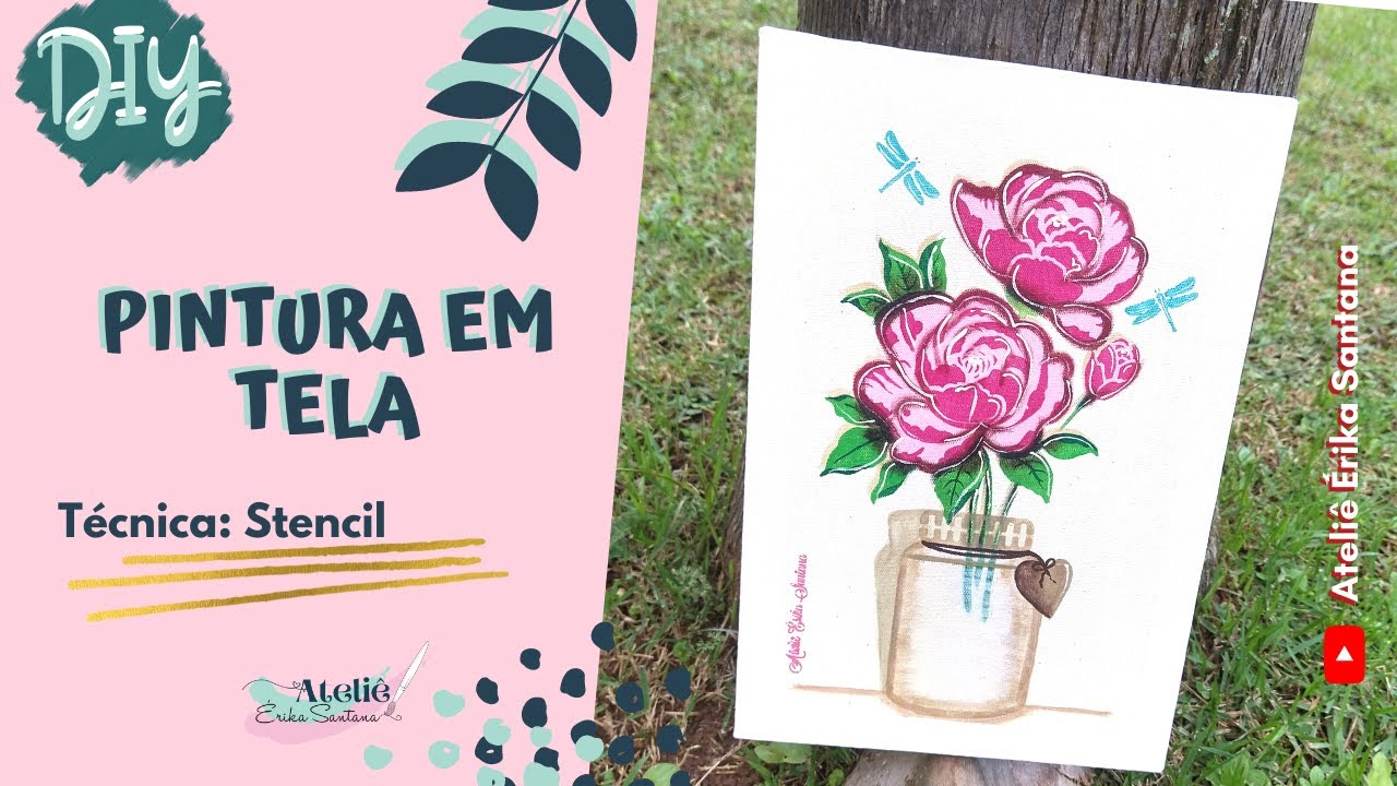 Pintura de Tela com Stencil
