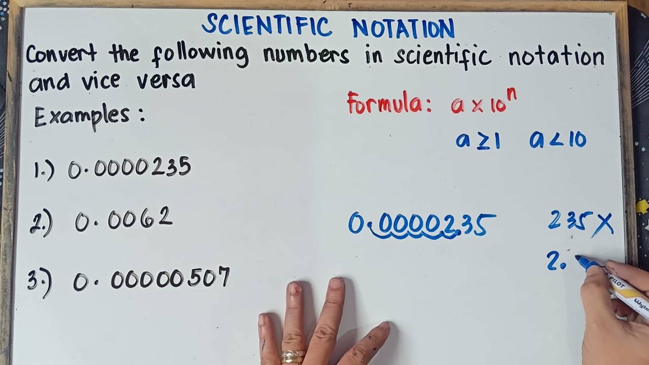 SCIENTIFIC NOTATION | Convert Scientific Notation to Standard form and Vice Versa | Grade 7 | Q4|