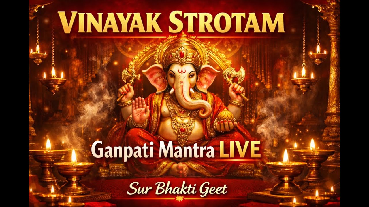 🔴 LIVE Vinayak Strotam | Powerful Ganesh Mantra for Removing Obstacles | Ganpati Bhakti