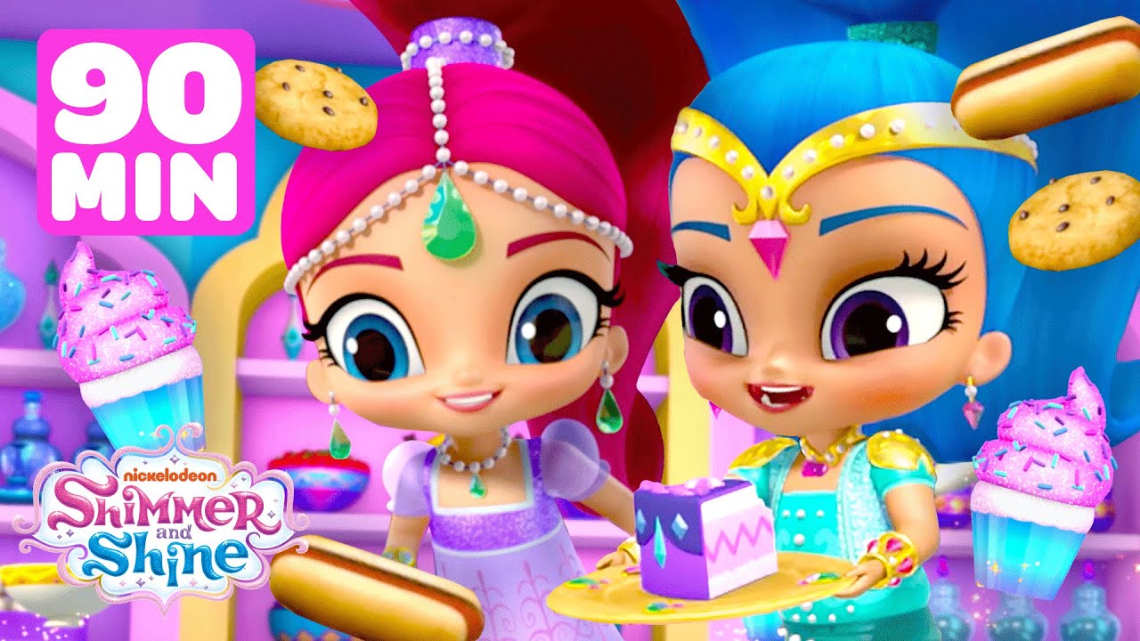 Shimmer and Shine Eat Delicious Genie Food! w/ Leah | 90 Minute Compilation | Shimmer and Shine