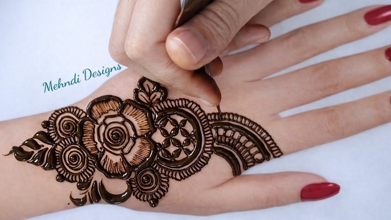Arabi mehandi ki design | Very beautiful stylish back hand mehndi design | Mehndi design simple
