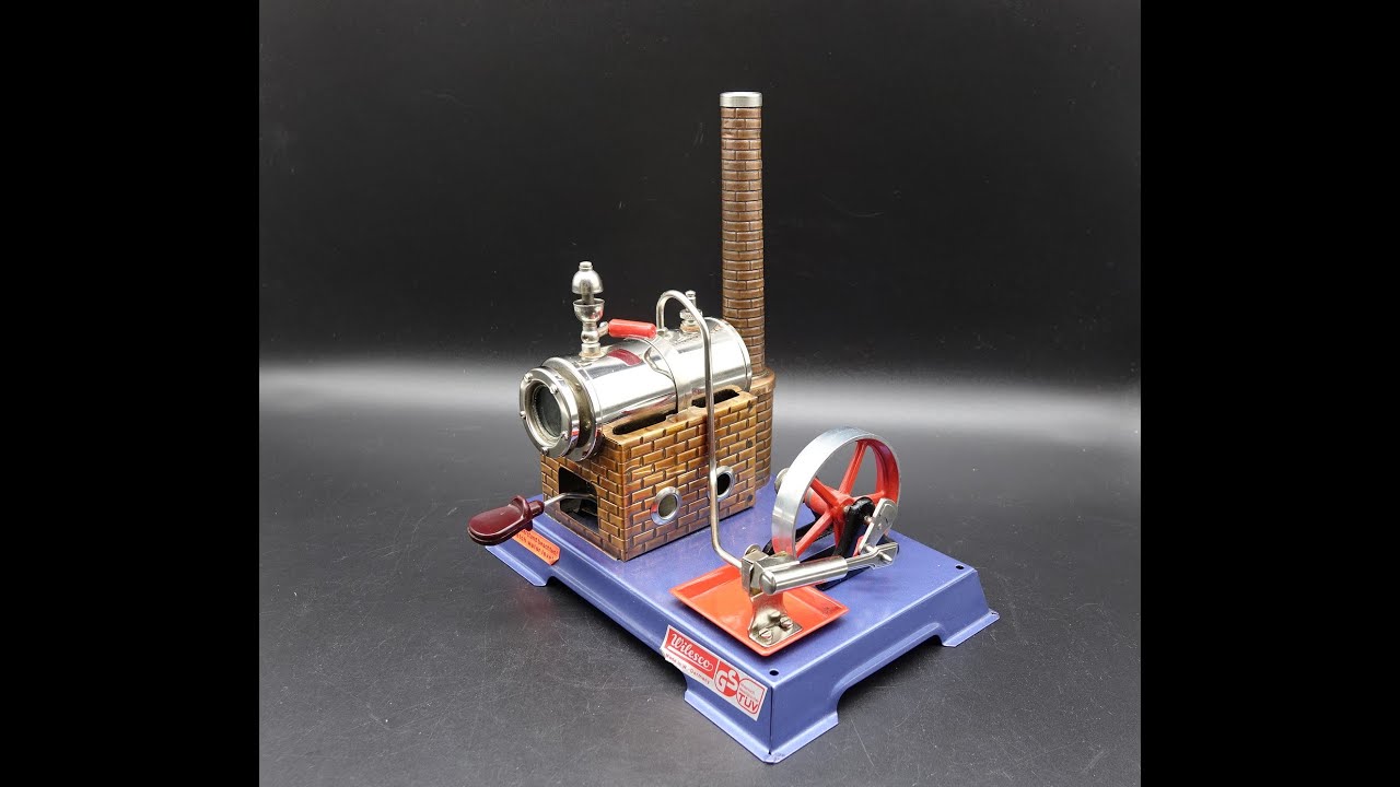 Vintage WILESCO (D5) Tin Toy. The Wilesco Steam Engine / Machine Made in Germany