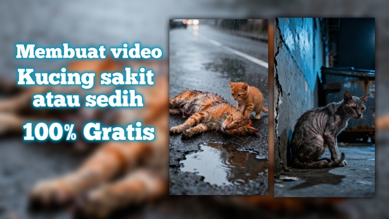 Cara Membuat Video Kucing Sakit atau sedih Untuk menambah subscriber 