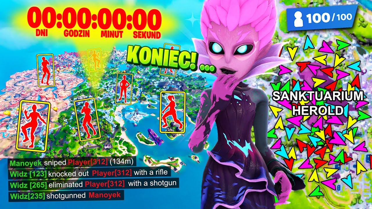 100 WIDZÓW na KONIEC ROZDZIAŁU 3 w Fortnite! ❌