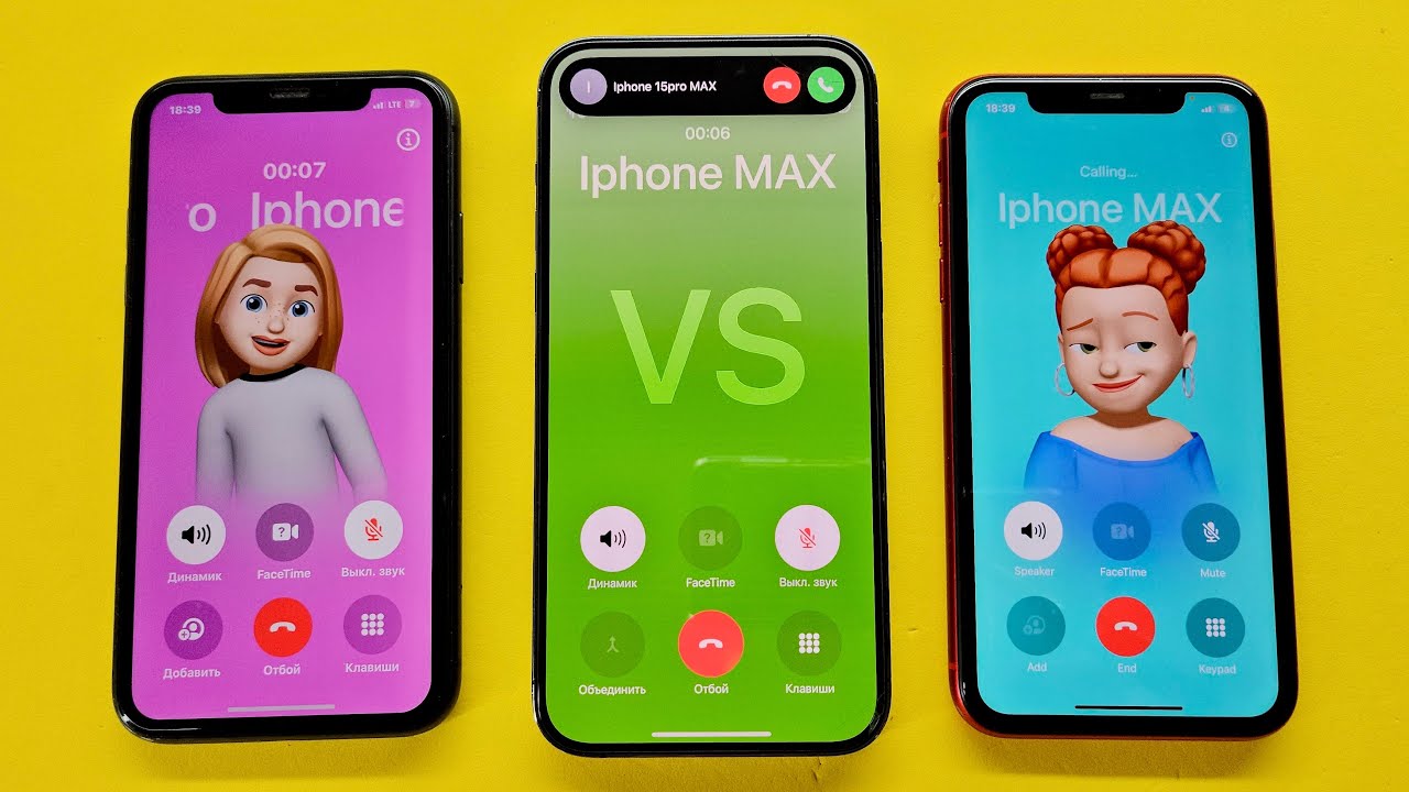 Incoming Call Three IPhone 14pro MAX vs Two IPhone 11Pro Red vs Black/ Second line Call on hold