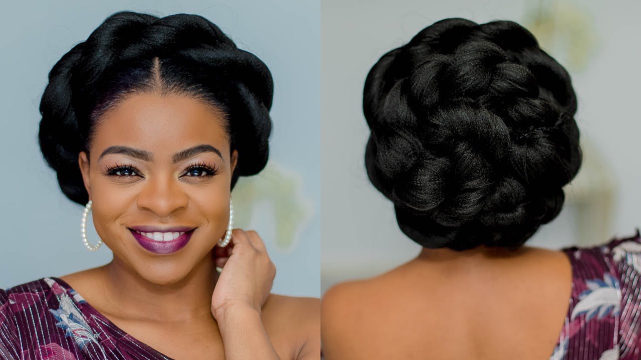 Twisted Crown Braid (Easy Protective style, Bridal inspired hairstyles) #naturalhair #updos