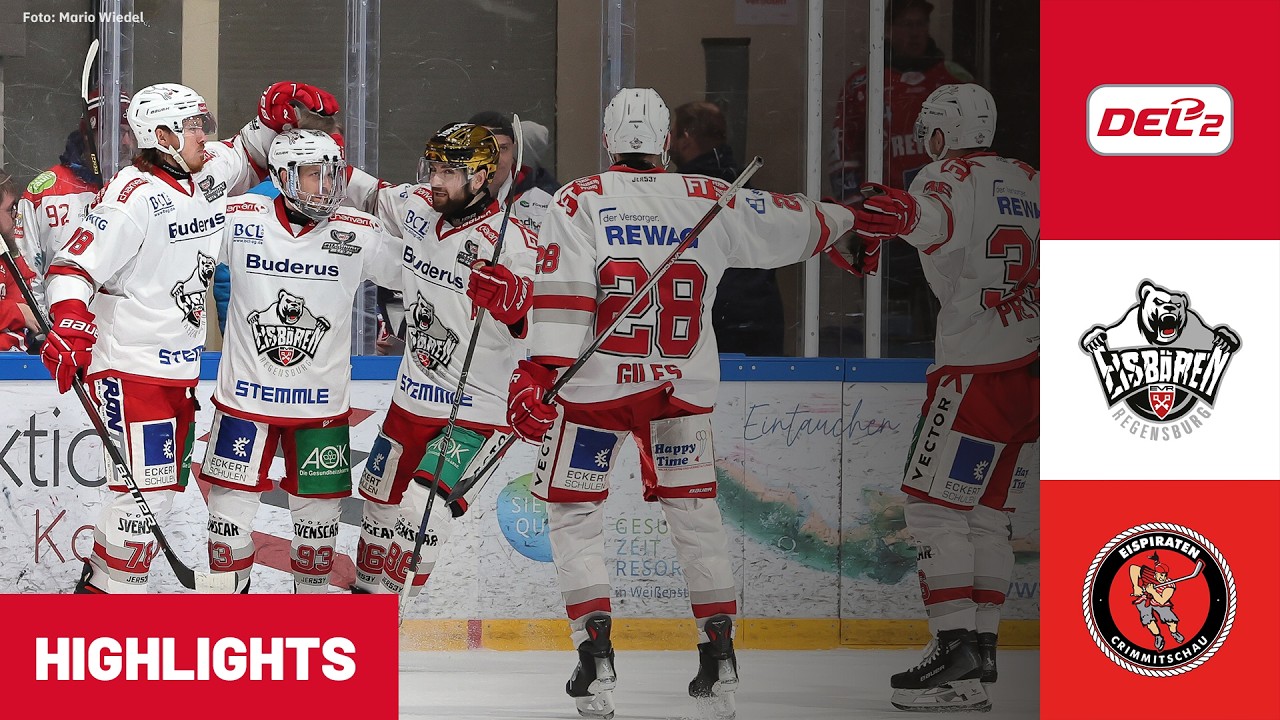DEL2: Eisbären Regensburg vs. Eispiraten Crimmitschau | Highlights