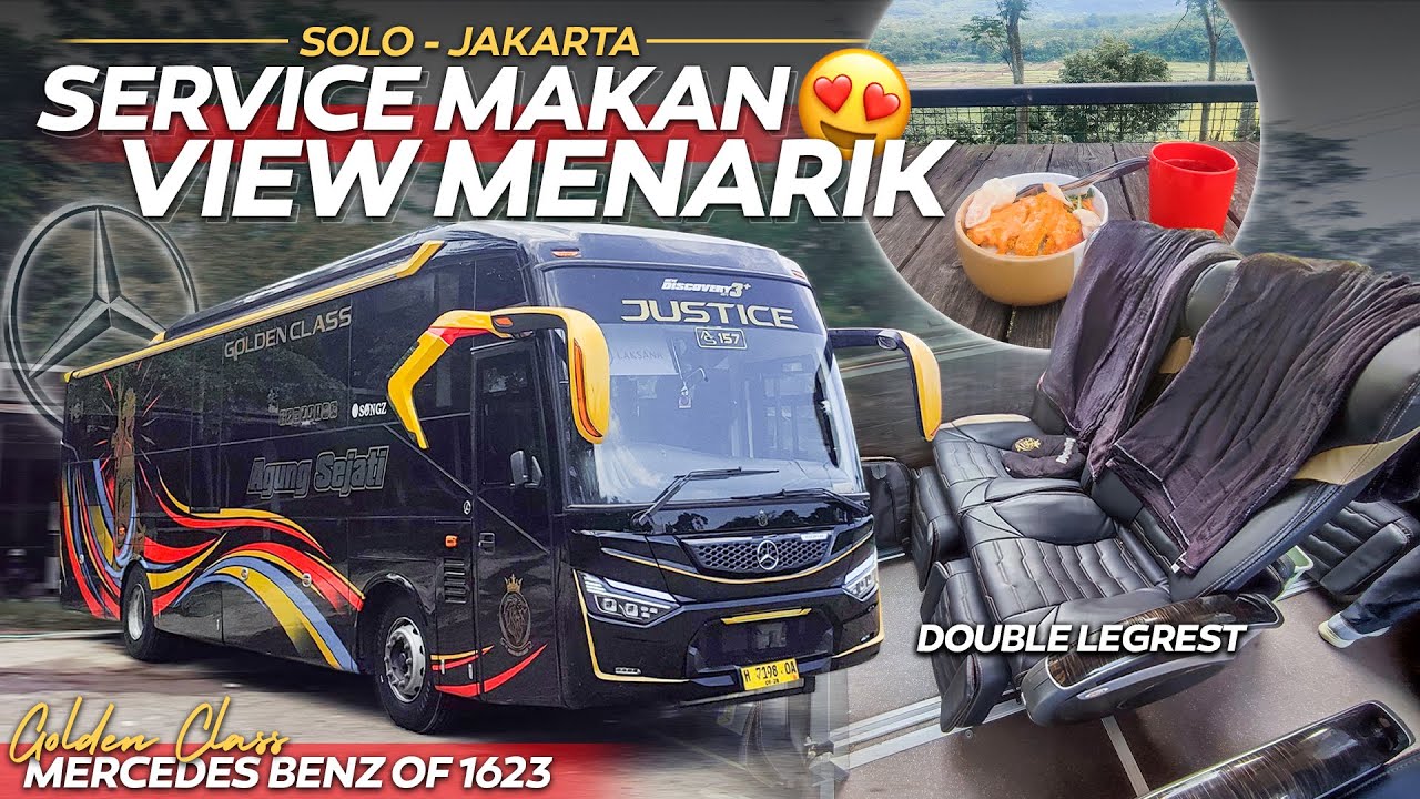 PERTAMA KALI NAIK BUS JARAK JAUH DENGAN MESIN DEPAN DAN VIEW MAKAN YANG MENARIK 😍|| SOLO-JAKARTA AS
