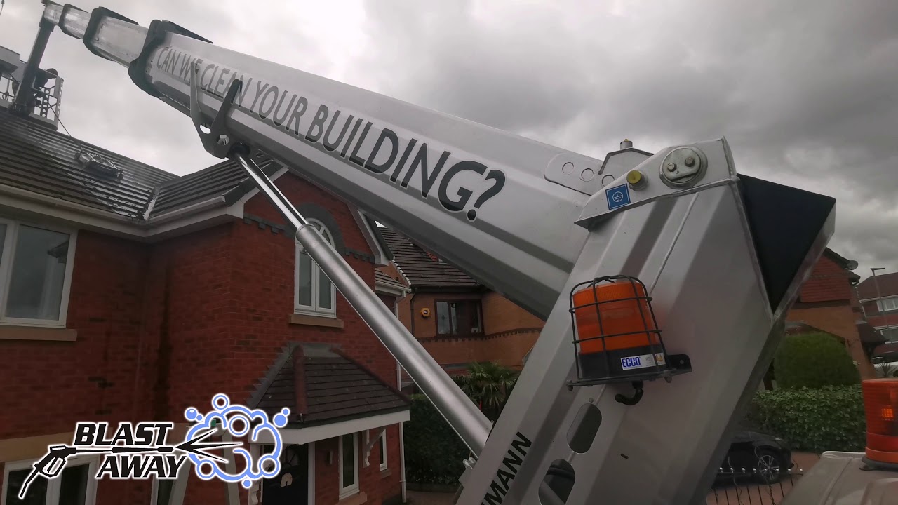 Roof Cleaning with Our Ruthmann Steiger TBR220 and Mosmatic
