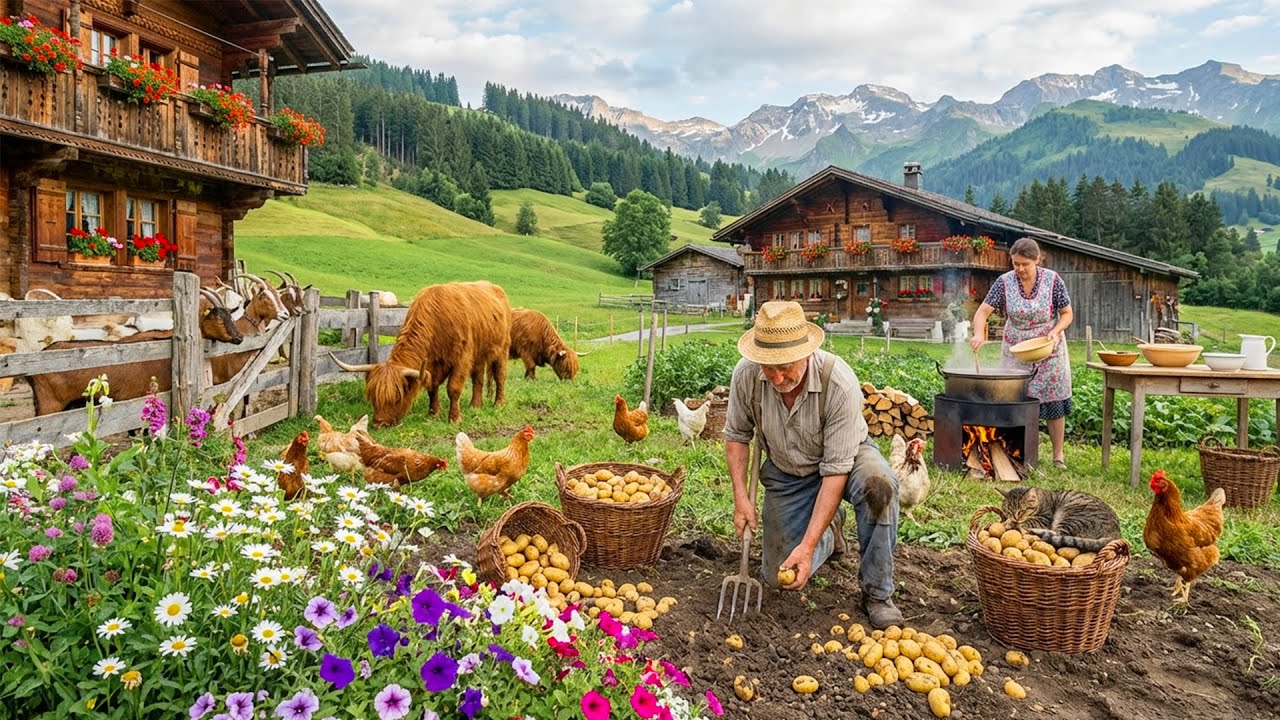 Simple Life in Oberried, Switzerland - Making Traditional Potato Soup