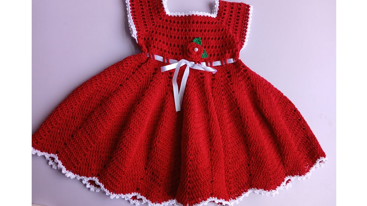 Vestido em crochê infantil 1 ano #vestidodecroche #vestidocroche #vestidoinfantil 