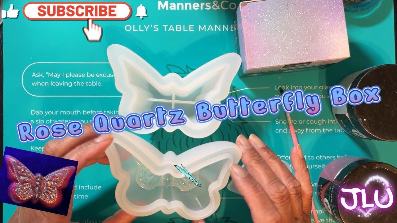 Resin Project - Beautiful Butterfly Trinket Box in Rose Quartz🦋☺️