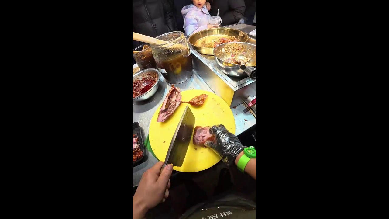 First-Person Duck Cutting & Serving | Chinese Street Food | No Commentary