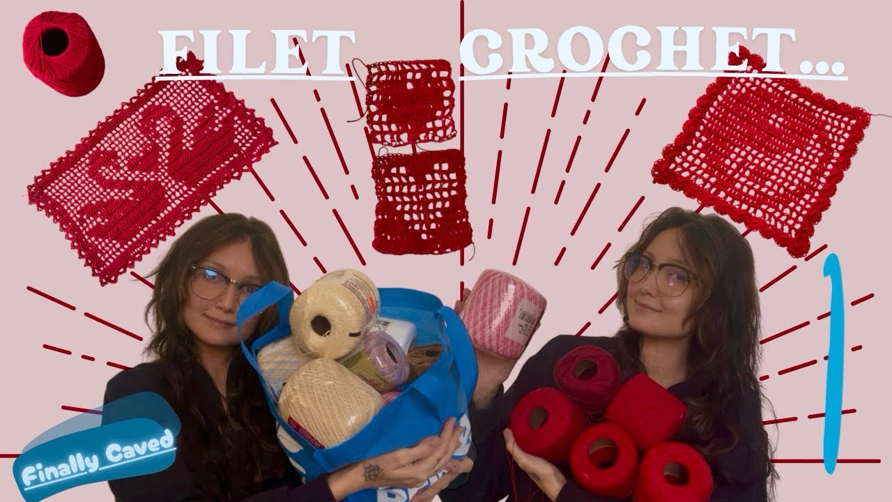 Finally Trying Filet Crochet For The First Time | Crochet Vlog 005