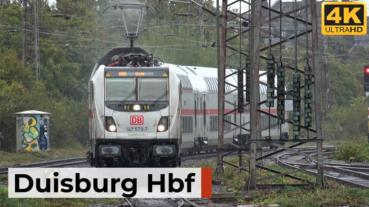 Duisburg Hbf 04.10.2025 - Züge im Regen mit stimmungsvoller Atmosphäre