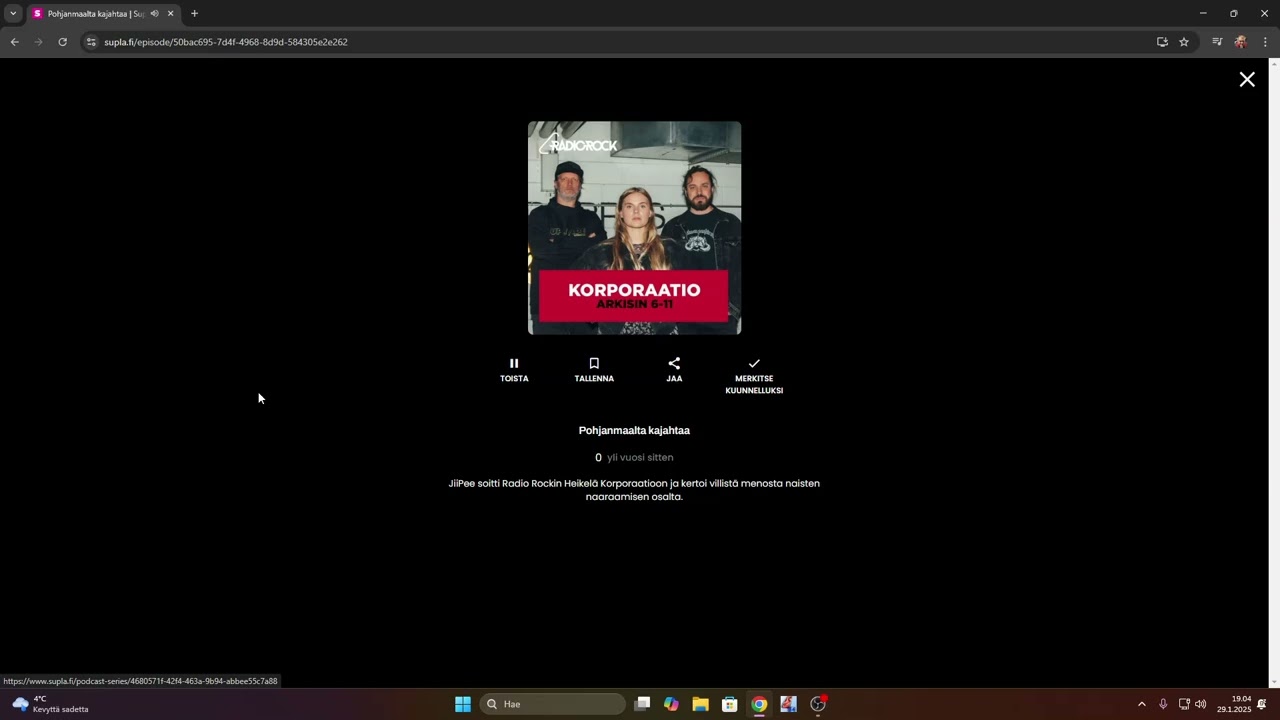 Soitin radioon aikoinaan