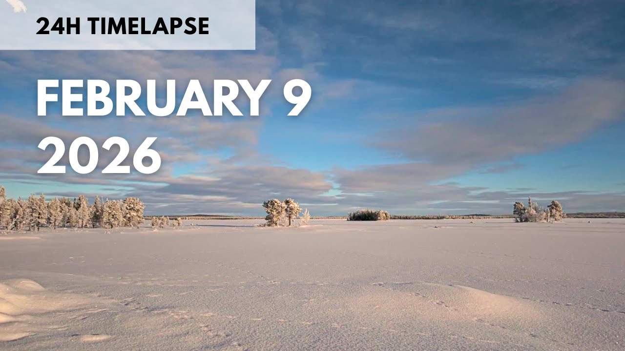 February 9, 2026 | 24h Timelapse | Swedish Lapland