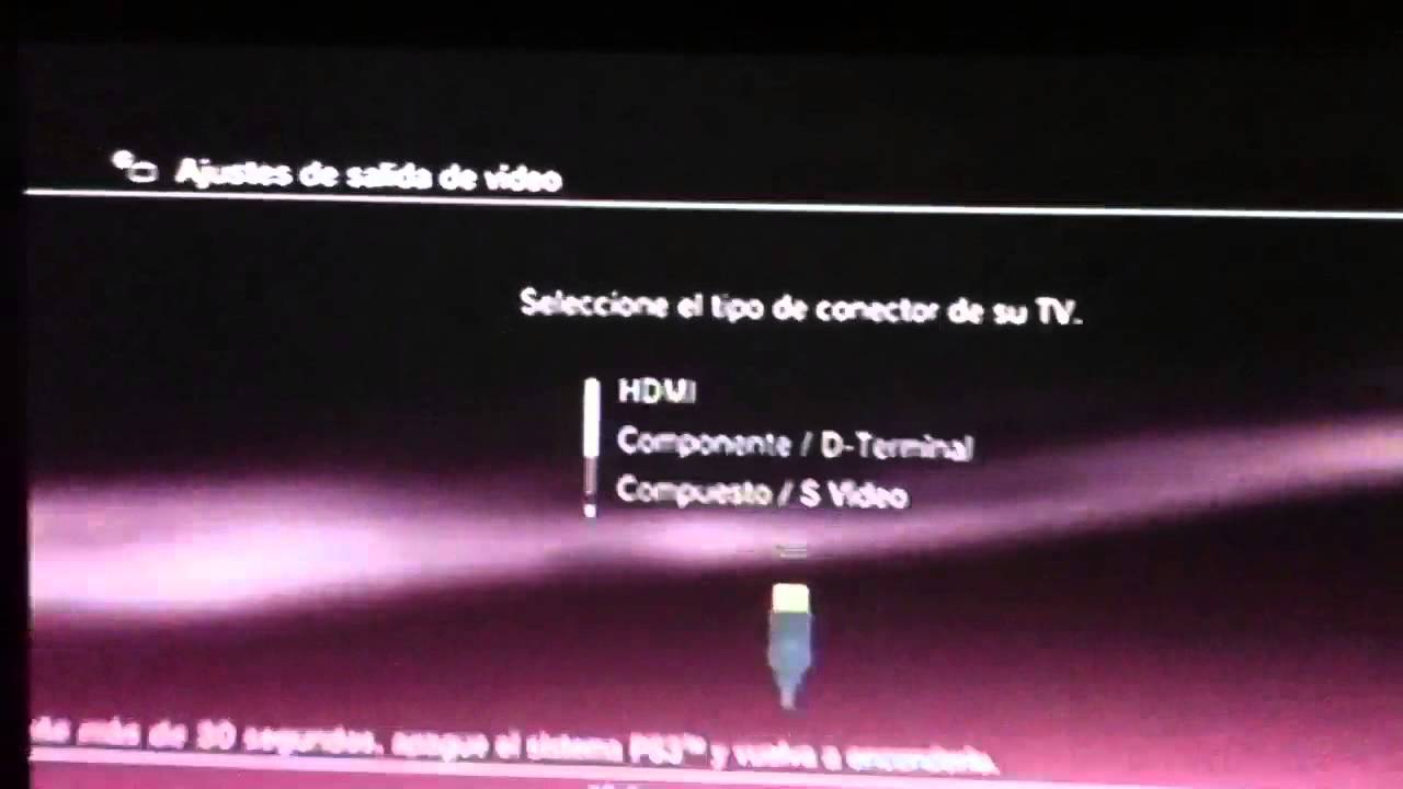 Como poner el hdmi en el ps3