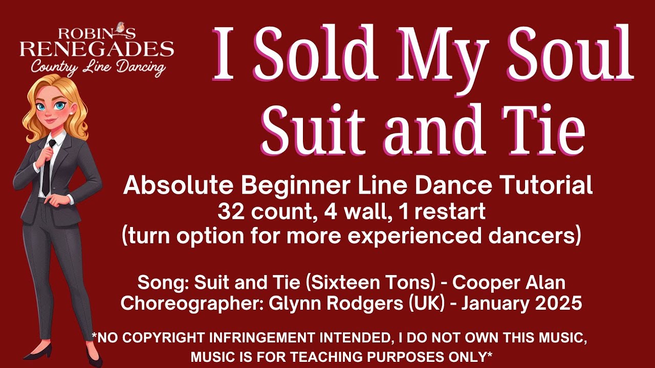I Sold My Soul Beginner Line Dance to Suit and Tie (Sixteen Tons) by Cooper Allen - Tutorial/Demo