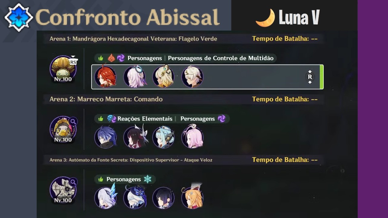 Confronto Abissal ⚔️ Mavuika, Flins & Skirk  🌙 Luna V - Genshin Impact