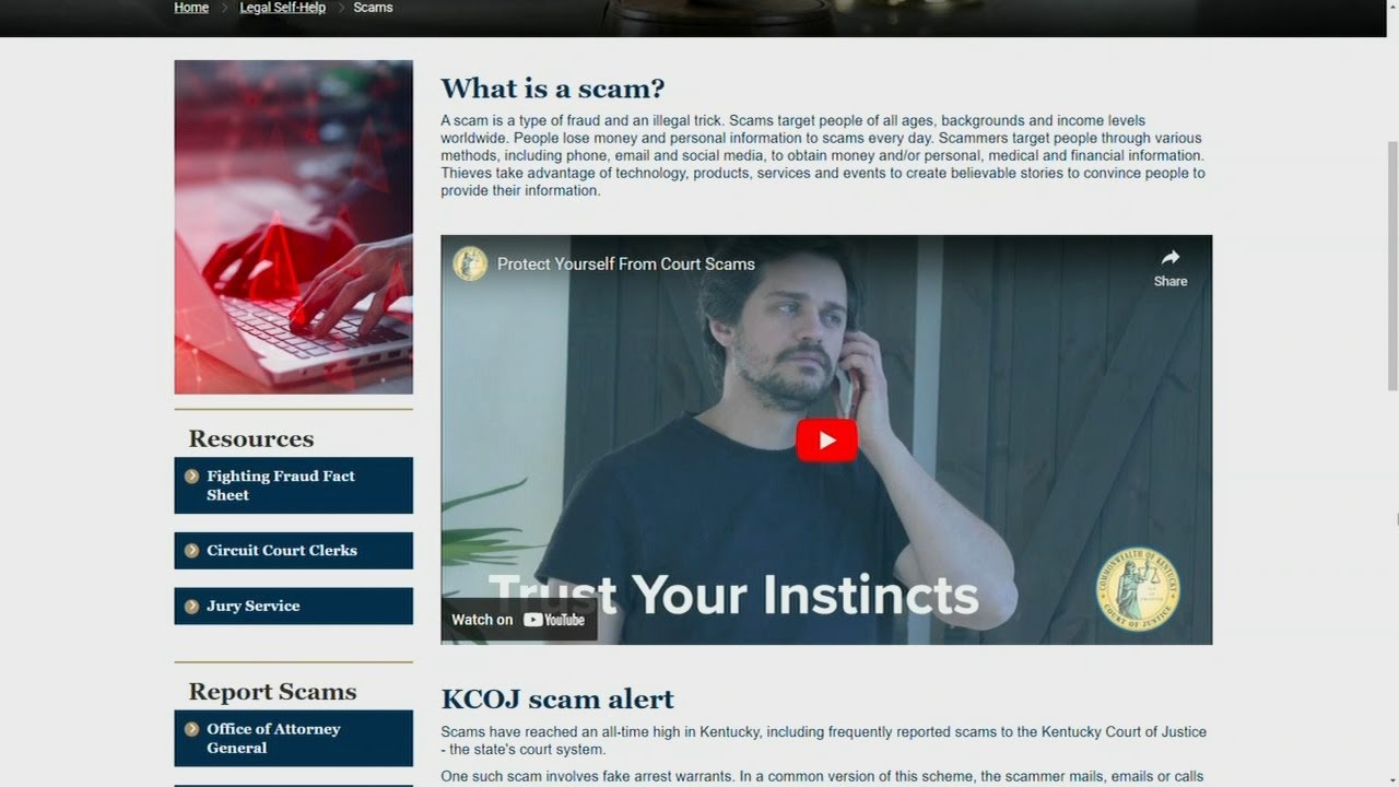 State launches scam alert website to protect Kentuckians from being scammed