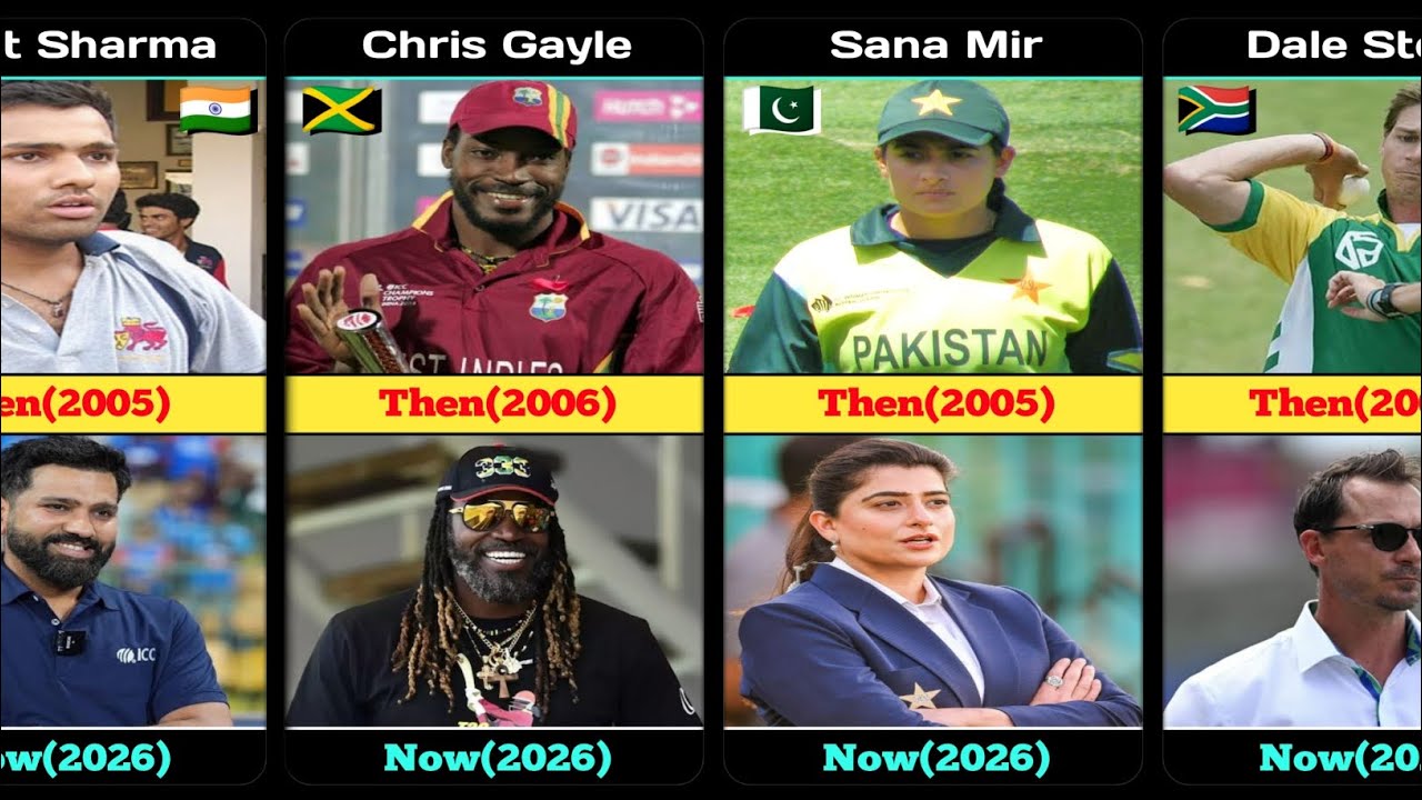 Some Famous Cricketers Then Vs Now || Comparison. 