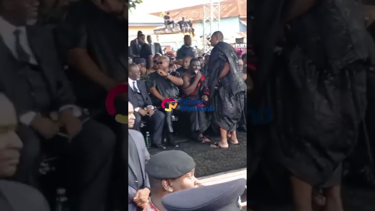 President Mahama and other dignitaries seated at the Mamponghene&rsquo;s funeral #GhanaWeekend