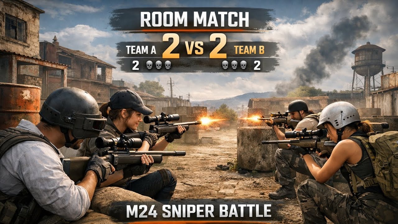 2v2 Room, M24 Sniper with friends #BGMI#friend#M24trend#comment#Dailyroom#dailyfunny 