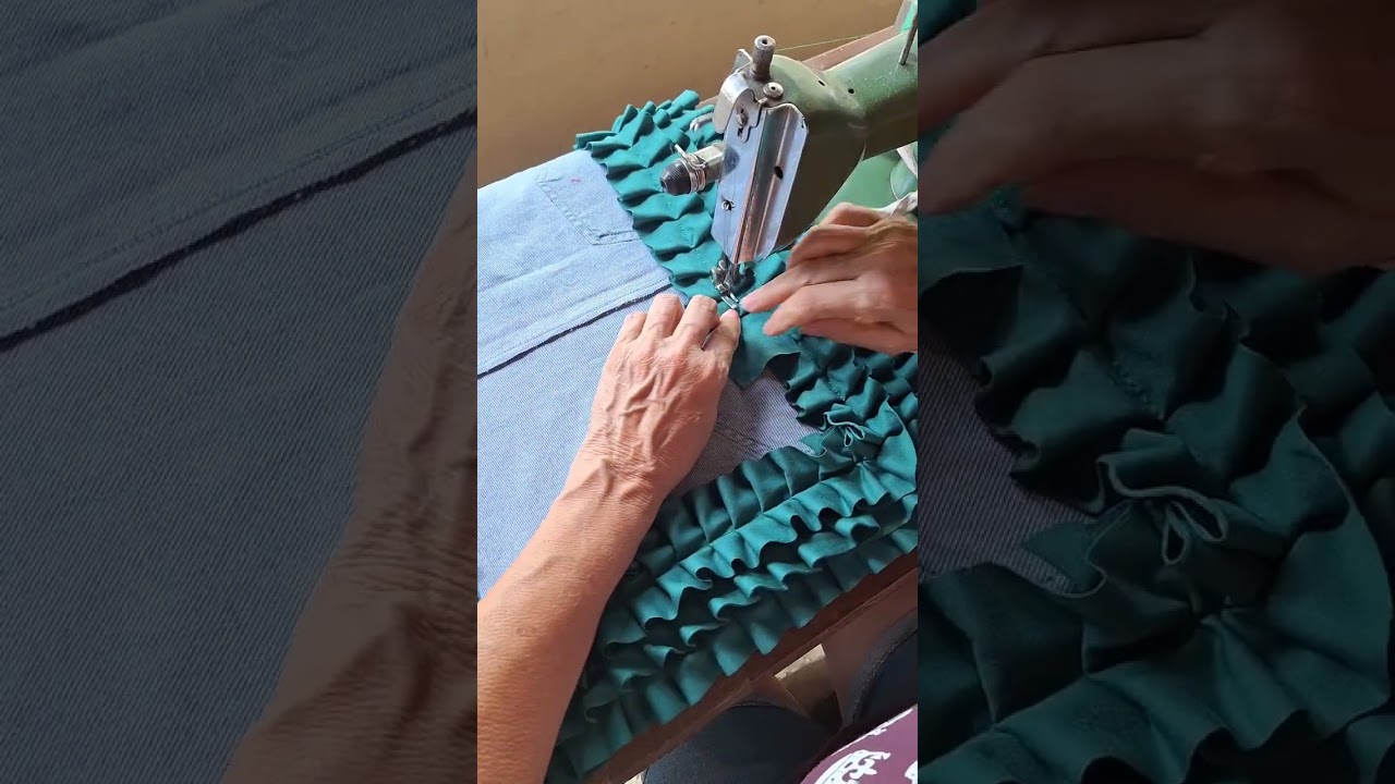 Tapete de babadinho feito com faixas de malha 