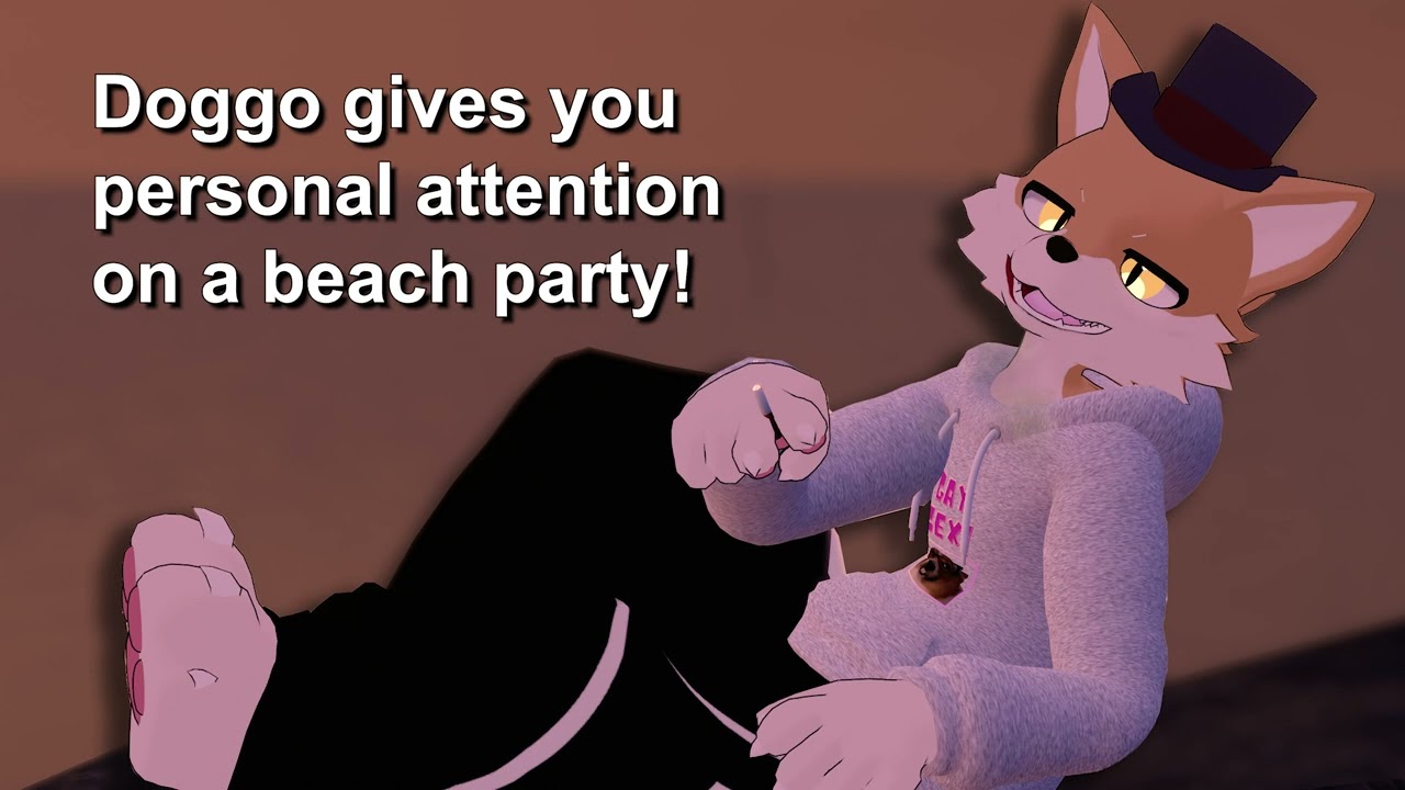 [Furry ASMR]Doggo Gives You Personal Attention on a Beach Party!
