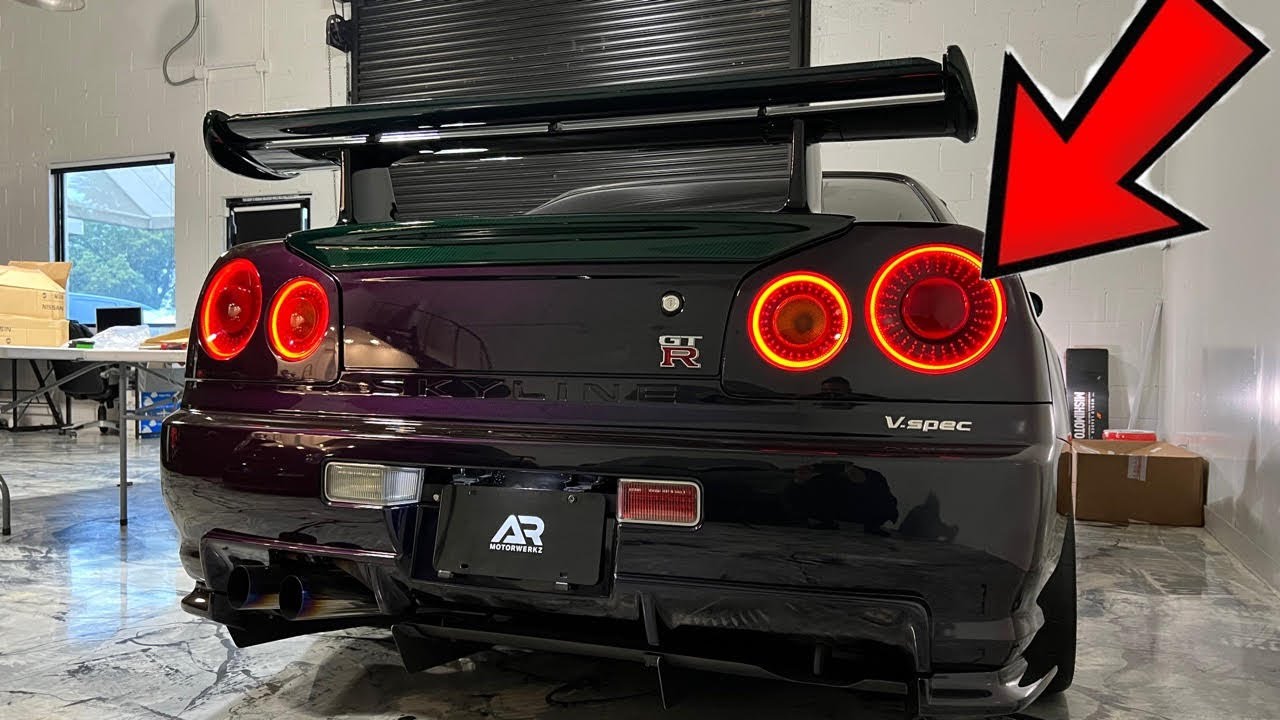 R34 GTR ZLED light install and start up!!!