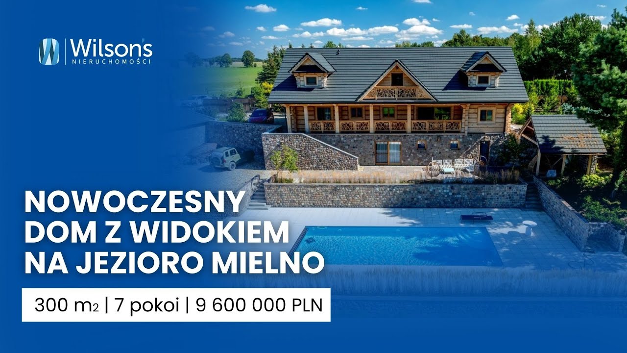 LUKSUSOWA WILLA NAD JEZIOREM | BASEN | DZIAŁKA 1 HA | 0% PROWIZJI