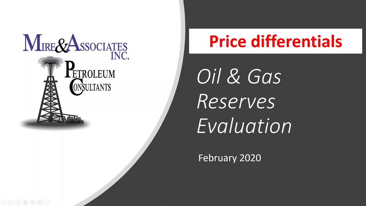 Price Differential Explained, Relating To Reserve Evaluations (Petroleum Engineering Topic)