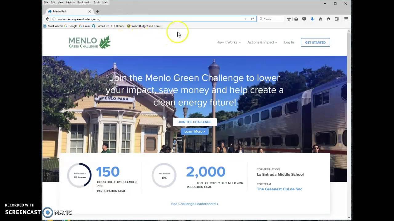 Menlo Green Challenge Sign-up Tutorial