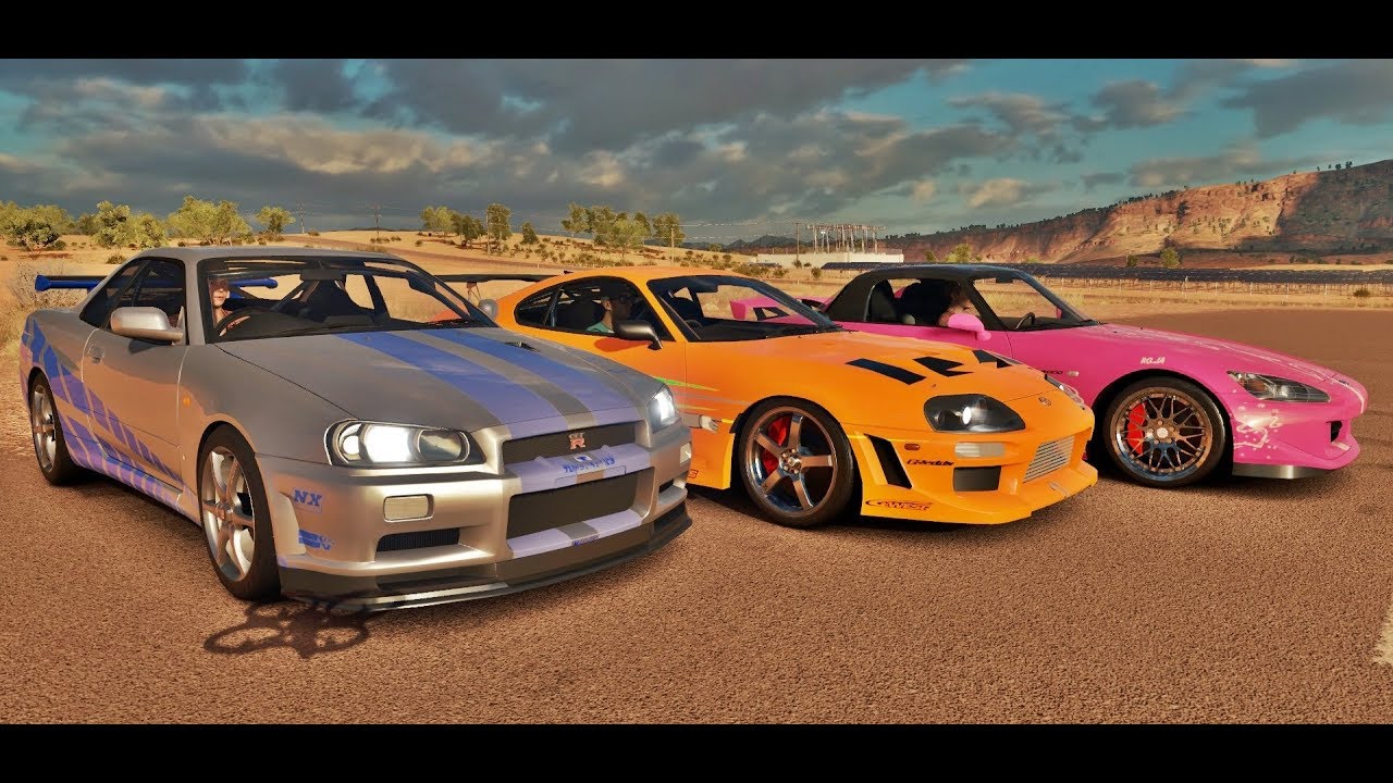 Forza Horizon 3 Online - Supra VS Skyline GT-R R34 VS S2000 - Velozes & Furiosos