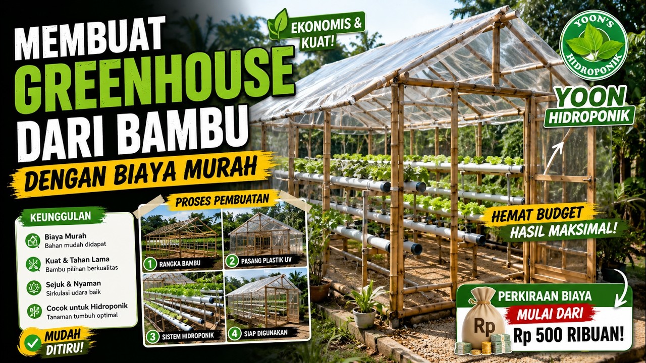 Membuat greenhouse dari bambu dengan biaya murah