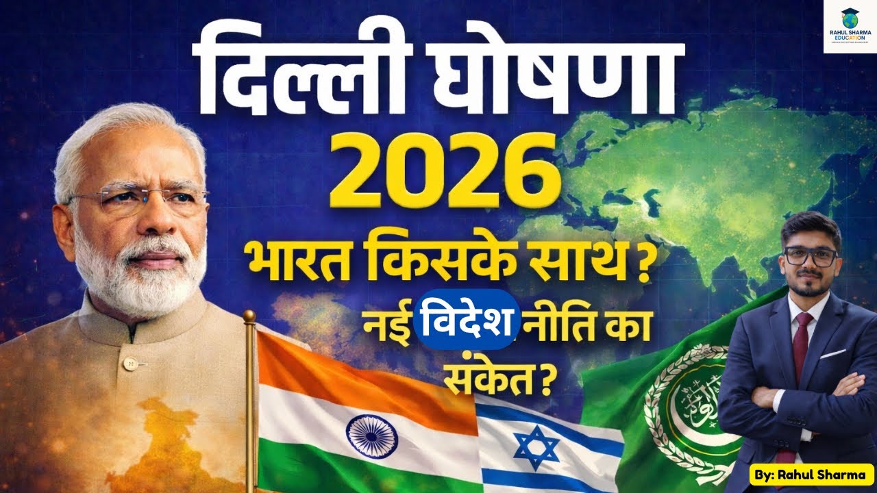 दिल्ली घोषणा 2026 समझिए | Middle East में भारत किसके साथ है? | UPSC Current Affairs