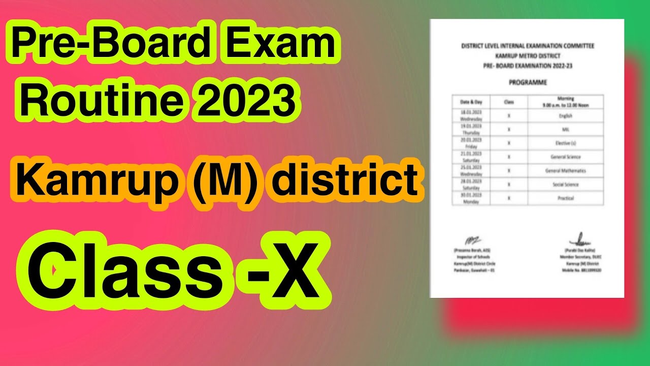 Pre- Board Exam 2023 | Kamrup (M) | Class X | HSLC 2023 | Raweducation
