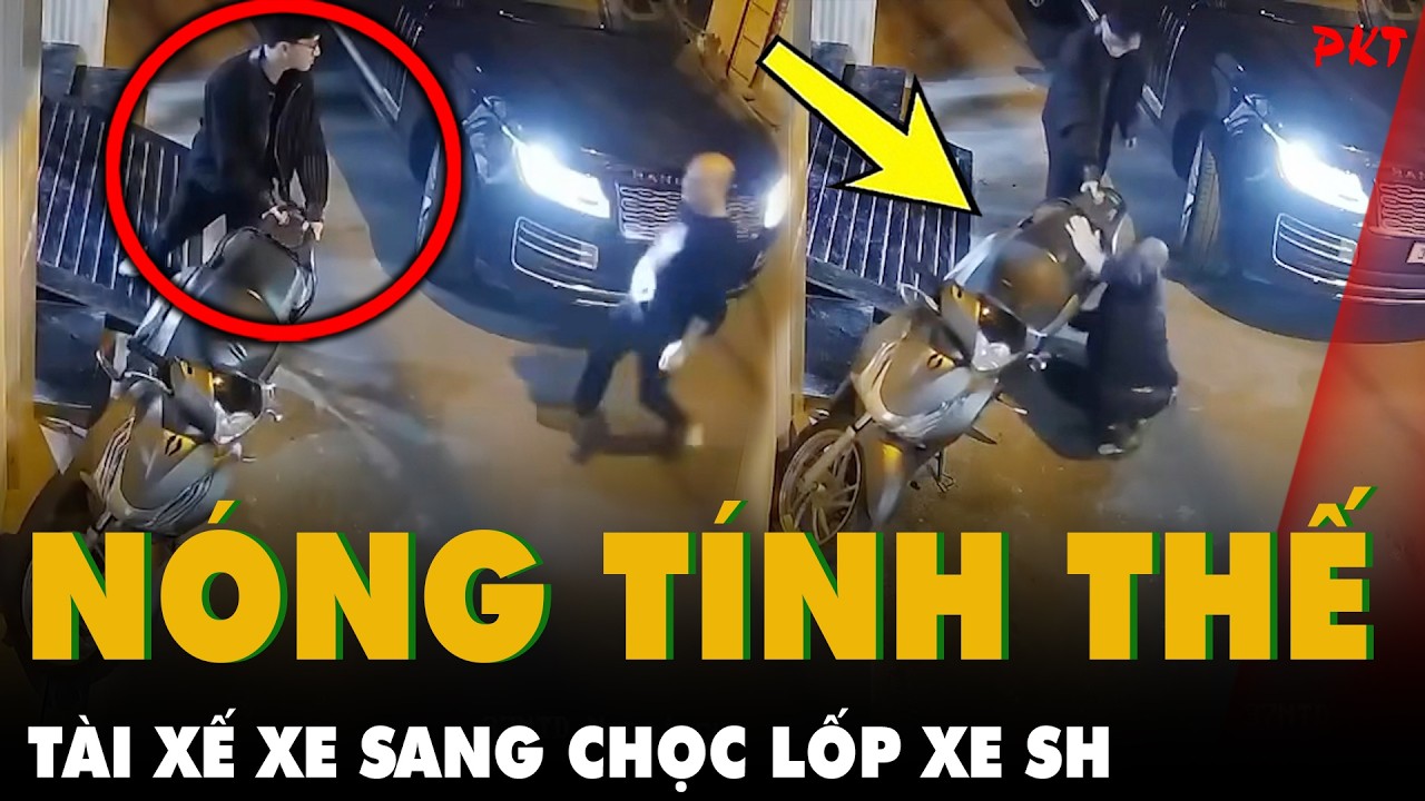 TÀI XẾ XE SANG lái Range Rover TÍNH NÓNG NHƯ KEM chọc thủng lốp xe SH khóa cổ ở giữa đường | PKT