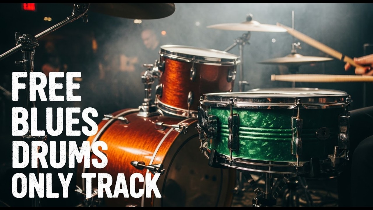 Drums Only Track for High Energy Blues Guitar Solo Practice