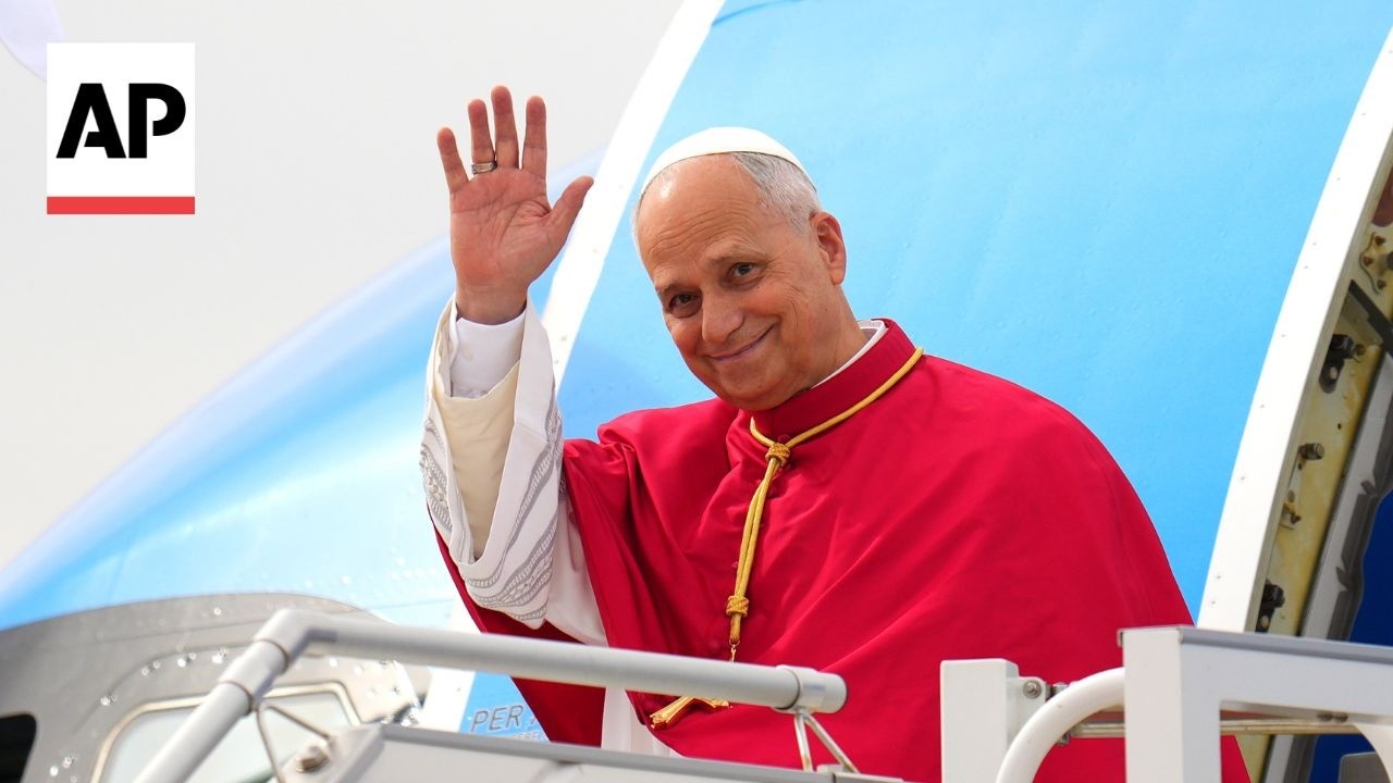 Pope Leo XIV arrives in Madrid for his tour of Spain