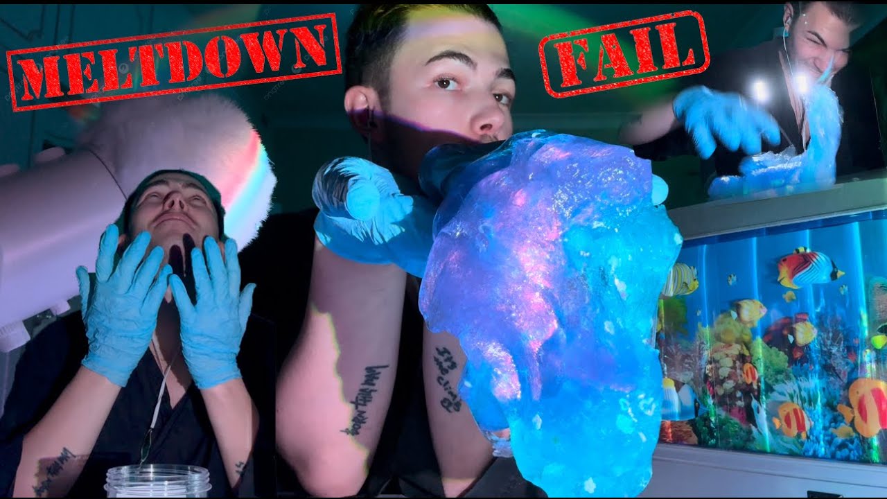 CRASHING OUT & slime play in ASMR | Galaxy & Frutiger Aero vibes | No talking but I wanted to scream