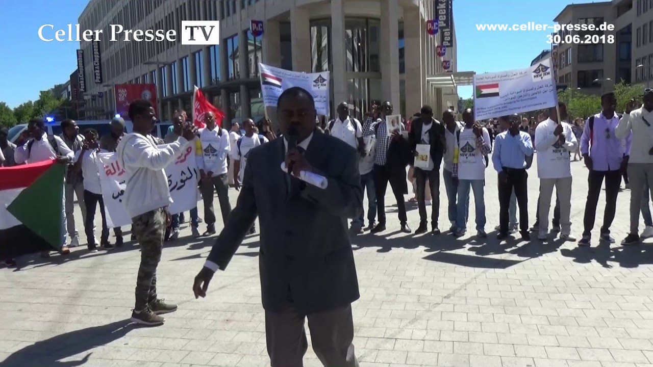 Sudanesen machen auf die Situation in ihrem Heimatland aufmerksam