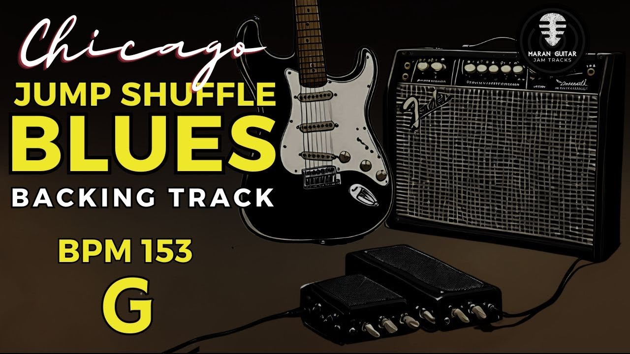 CHICAGO JUMP SHUFFLE BLUES in G backing track - BPM 153