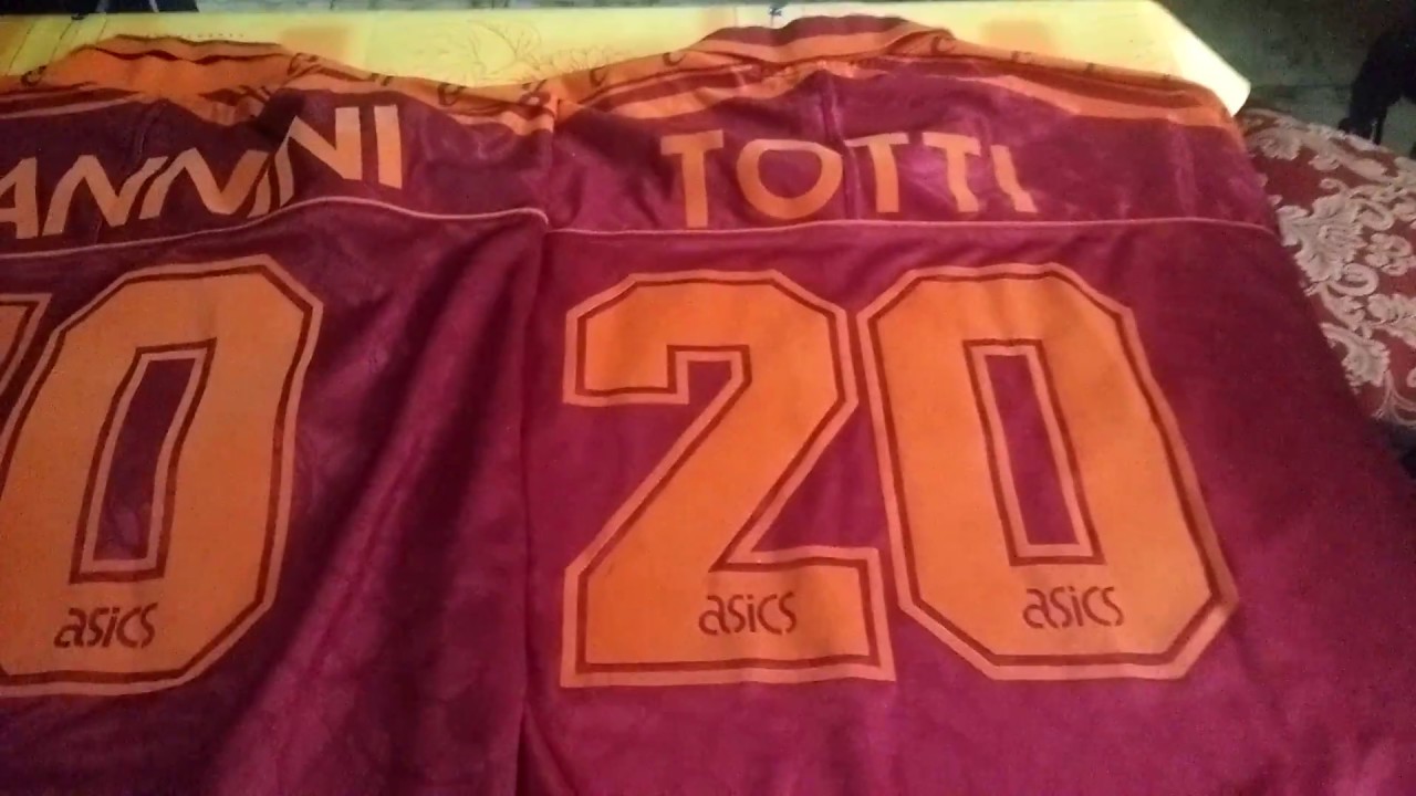 Spoegazione Maglia As Roma 1995/96 indossata e store,prima e seconda maglia